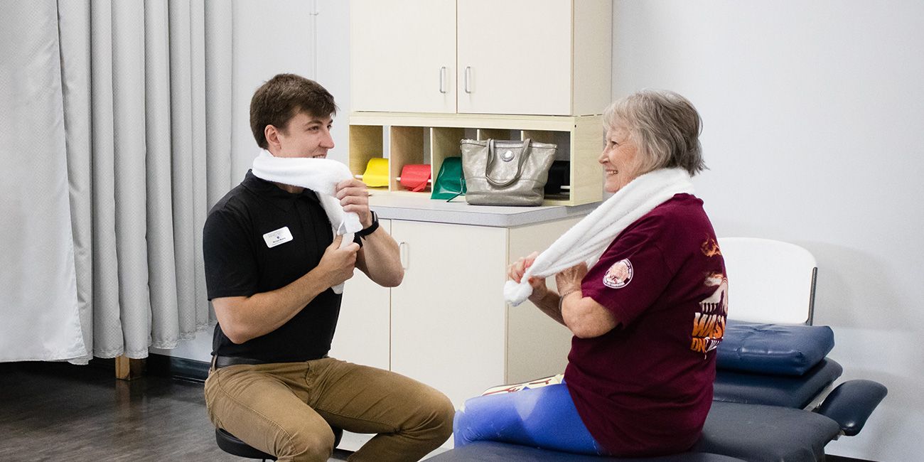 Radford, Virginia resident receiving physical therapy services from Professional Rehab Associates in the New River Valley