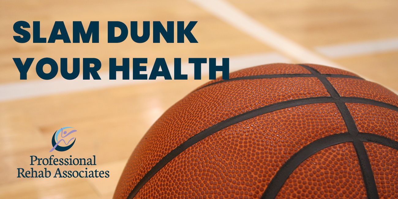 basketball on court for professional rehab associates injury prevention slam dunk your health