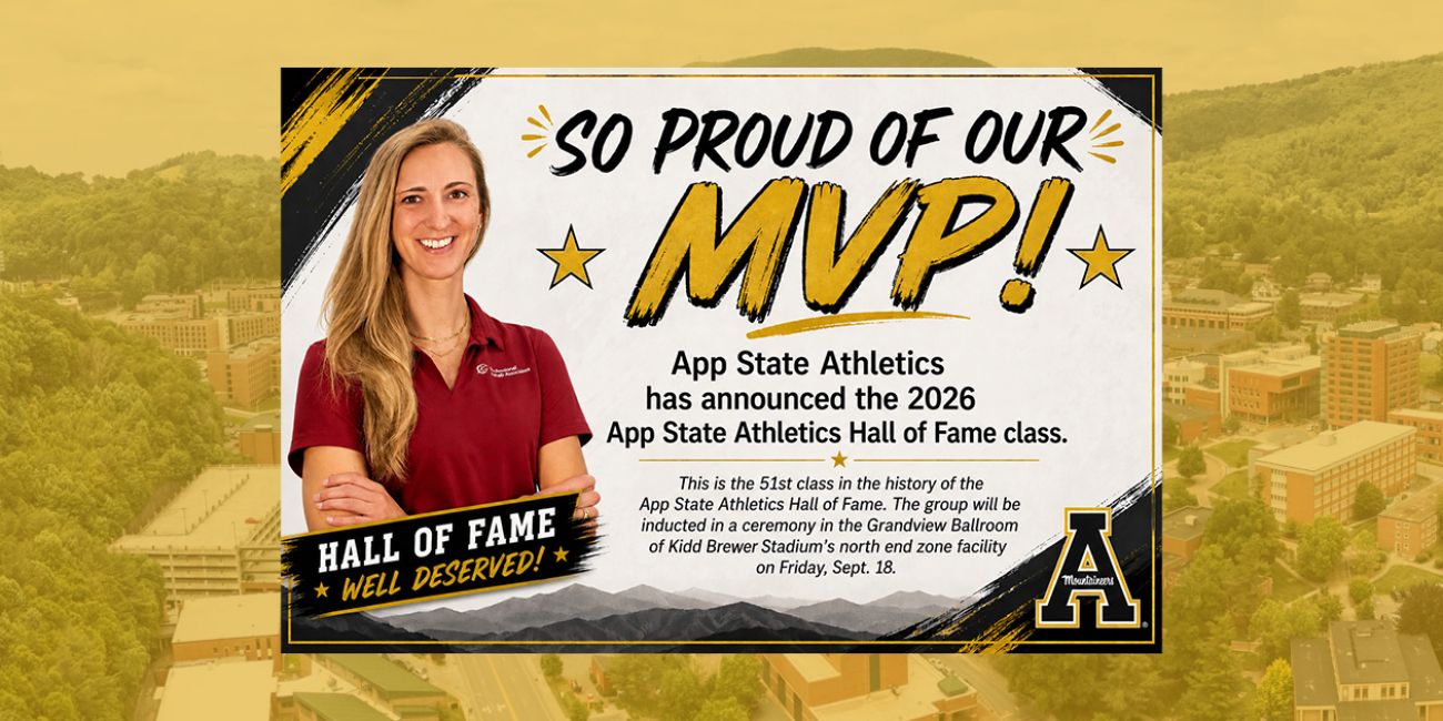 maryah syndor mvp app state athletics 2026 hall of fame class graphic